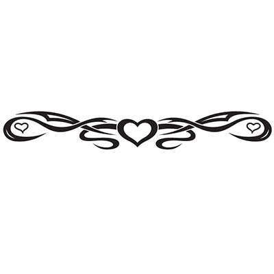 Lower back heart tribal Design Water Transfer Temporary Tattoo(fake Tattoo) Stickers NO.11295